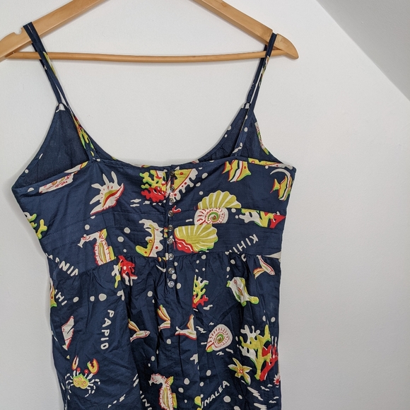 J. CREW Ocean Graphic Fish Camisole Cotton Tank - Picture 2 of 5